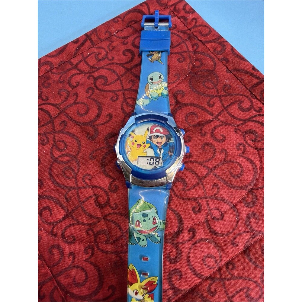 Pokémon Kids Quartz Analog Wristwatch Blue Plastic Strap, Cartoon Dial 2015